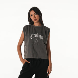 Dallas Cowboys Women's Muscle Tank - Charcoal