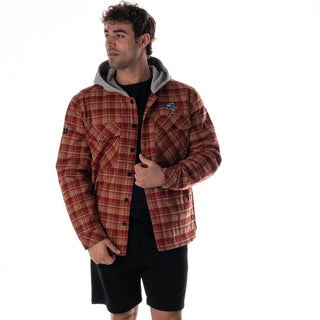 San Francisco 49ers Unisex Hooded Flannel - Red