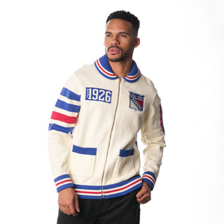 New York Rangers Cream Jacquard Sweater