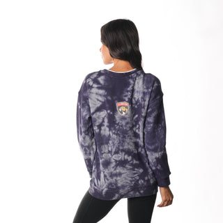 Florida Panthers Women's Double Collar Crew Fleece - Blue