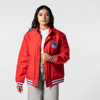 NY Rangers Nylon Bomber - Red