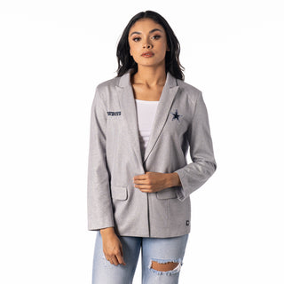 Dallas Cowboys Women's Sequin Blazer - Silver