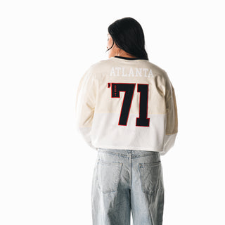 Atlanta Braves Women's Jersey Mesh Crop Fleece - Multi-Crew Fleece-thewildcollective