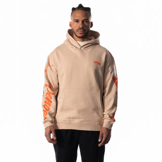 Broncos Unisex Heavy Block Graphic Hoodie - Cream-Hoodie-thewildcollective