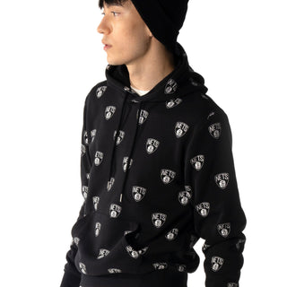 Brooklyn Nets Unisex All Over Logo Hoodie-Hoodie-thewildcollective
