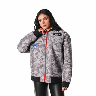 Buffalo Bills Ripstop Hooded Bomber - Camo-Jacket-thewildcollective