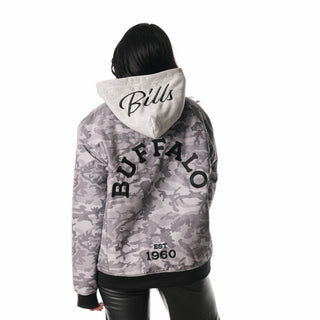 Buffalo Bills Ripstop Hooded Bomber - Camo-Jacket-thewildcollective