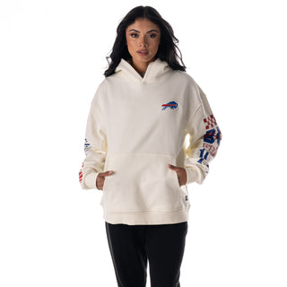 Buffalo Bills Unisex Graphic Sleeve Hoodie - Vintage White-Hoodie-thewildcollective