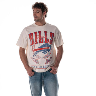Buffalo Bills Unisex Logo Band Tee - Vintage White-T-SHIRT-thewildcollective