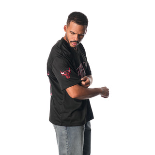 Chicago Bulls Football Jersey - Black-Jersey-thewildcollective