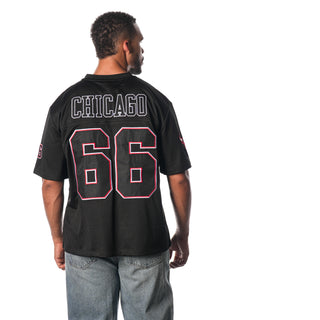 Chicago Bulls Football Jersey - Black-Jersey-thewildcollective