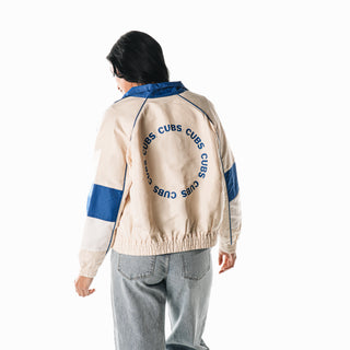 Chicago Cubs Women's Track Jacket - Cream-Track Jacket-thewildcollective