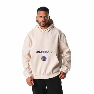 Golden State Warriors Unisex Corduroy Hoodie - Cream-Hoodie-thewildcollective