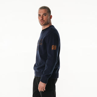 Green Bay Packers Unisex Jacquard Crew - Navy-Jacquard Sweater-thewildcollective