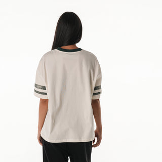 Green Bay Packers Women's Drop Shoulder Tee - Cream-T-SHIRT-thewildcollective