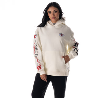 Kansas City Chiefs Unisex All Over Hoodie – Vintage White-Hoodie-thewildcollective
