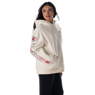 Kansas City Chiefs Unisex All Over Hoodie – Vintage White-Hoodie-thewildcollective