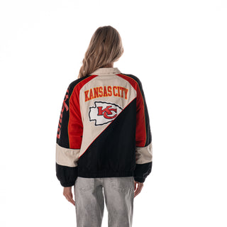Kansas City Chiefs Women's Oversized Raglan Track Jacket - Multi-Track Jacket-thewildcollective
