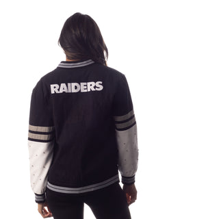 Las Vegas Raiders Womens Multi Vintage Bomber-Bomber Jacket-thewildcollective