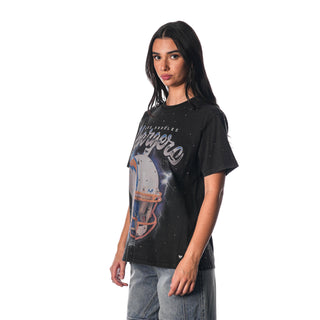 Los Angeles Chargers Crystal Studded Graphic Tee - Black-Band Tee-thewildcollective