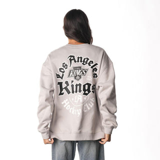 Los Angeles Kings Old English Crew Fleece - Grey-Crew Fleece-thewildcollective