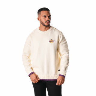 Los Angeles Lakers Unisex Crew Sweater - Cream-Sweater-thewildcollective