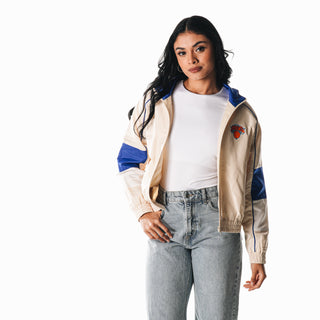 NY Knicks Women's Track Jacket - Cream-Track Jacket-thewildcollective