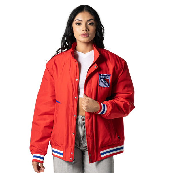 NY Rangers Nylon Bomber - Red
