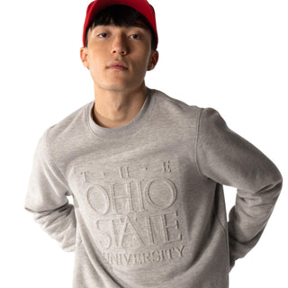 Ohio State Buckeyes Unisex Embossed Crewneck Sweatshirt-Crew Sweatshirt-thewildcollective