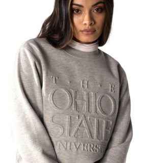 Ohio State Buckeyes Unisex Embossed Crewneck Sweatshirt-Crew Sweatshirt-thewildcollective