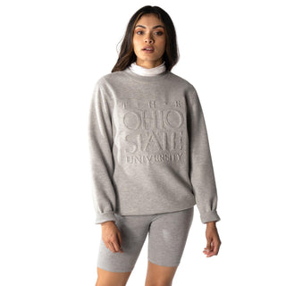 Ohio State Buckeyes Unisex Embossed Crewneck Sweatshirt-Crew Sweatshirt-thewildcollective