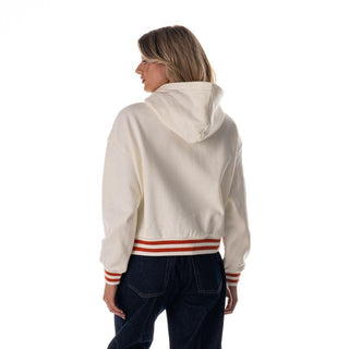 Philadelphia Flyers Women's Cropped Hoodie - Vintage White-Crop Hoodie-thewildcollective
