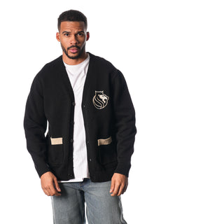 Sacramento Kings Button Front Cardigan - Black-Cardigan-thewildcollective