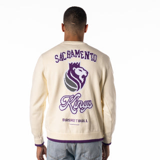 Sacramento Kings Crew Jacquard Sweater - Cream-Sweater-thewildcollective