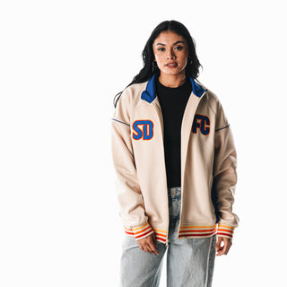 San Diego FC Unisex Raglan Track Jacket - Cream-Track Jacket-thewildcollective