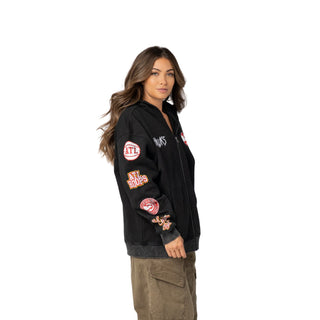 Atlanta Hawks Unisex Logo Sleeve Full Zip Hoodie - Black