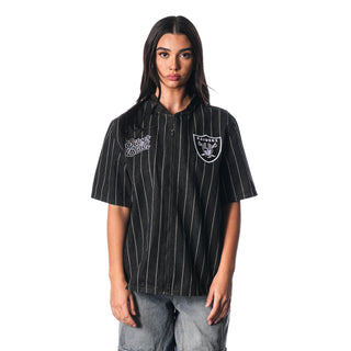 LAS VEGAS RAIDERS DENIM ZIP FRONT SHIRT