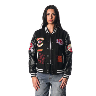 Kansas City Chiefs Varsity Sparkle Jacket - Black