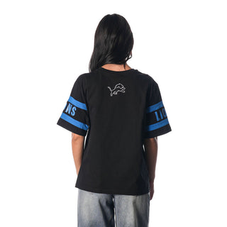 Detroit Lions Drop Shoulder SS Tee - Black