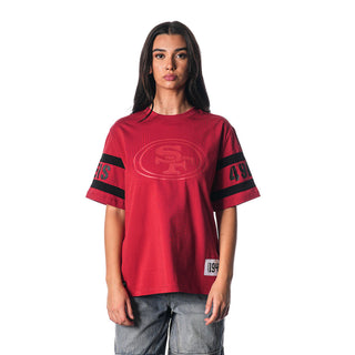 San Francisco 49ers Women's Drop Shoulder SS Tee - Red