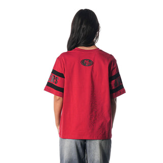 San Francisco 49ers Women's Drop Shoulder SS Tee - Red