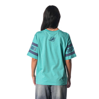 Miami Dolphins Drop Shoulder SS Tee - Blue