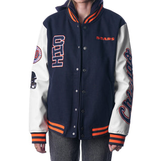Chicago Bears Women's Varsity Jacket - Black/White