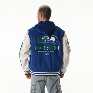 Seattle Seahawks Unisex Varsity Hooded Jacket - Royal