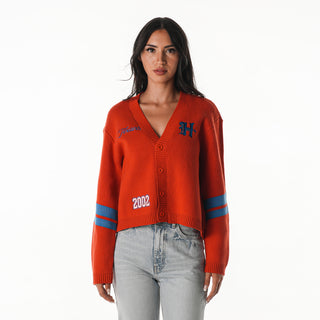 Houston Texans Women's Cropped Cardigan - Red