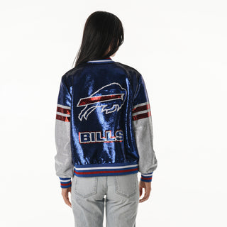 Buffalo Bills Women's Sequin Jacket - Blue