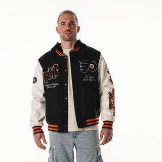 Philadelphia Flyers Hooded Varsity Jacket – Black