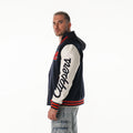 Los Angeles Clippers Unisex Varsity Hooded Jacket - Navy/White view 6