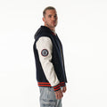 Los Angeles Clippers Unisex Varsity Hooded Jacket - Navy/White view 4