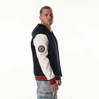 Los Angeles Clippers Unisex Varsity Hooded Jacket - Navy/White